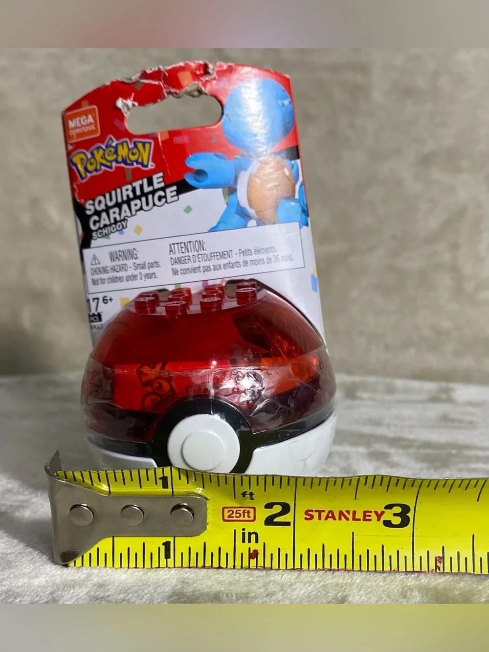 Mega Bloks Construx Pokemon Squirtle Pokeball Nintendo GVK63 Ball 17pcs